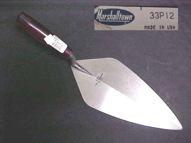 12" London Pattern Brick Trowel With Plastic Handle