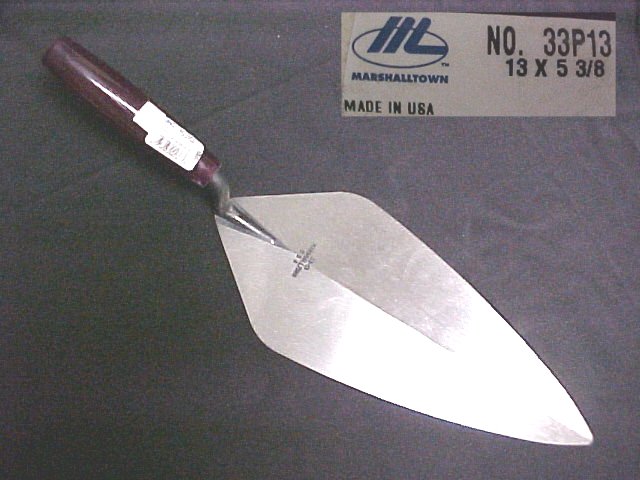 13" London Pattern Brick Trowel With Plastic Handle