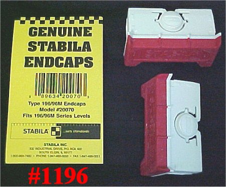 Stabila Replacement End Caps - Fits 196 & 96 Series Masonry  Levels