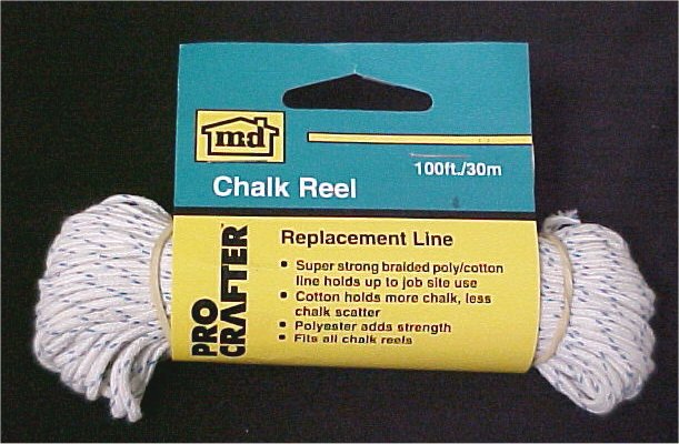 Powdered Marking Chalk Line Replacement Reel, Chalk Wheel String