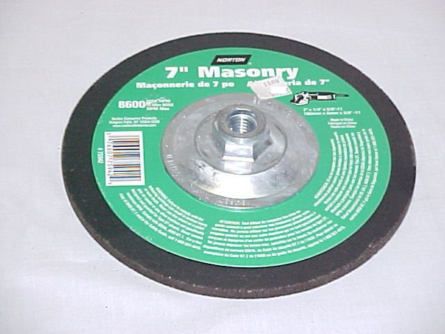 7" x 1/4" x 5/8-11" Norton Raised Hub Masonry Grinding Wheel
