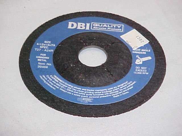 4 1/2" x 1/8" DBI Metal Grinding Wheel