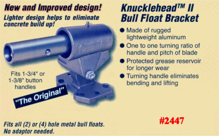 Kraft Knucklehead II Concrete & Cement Bull Float Bracket