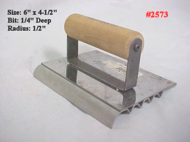 6" x 4-1/2" Steel Safety Step Edger - Bit 1/4" Deep, Radius 1/2"