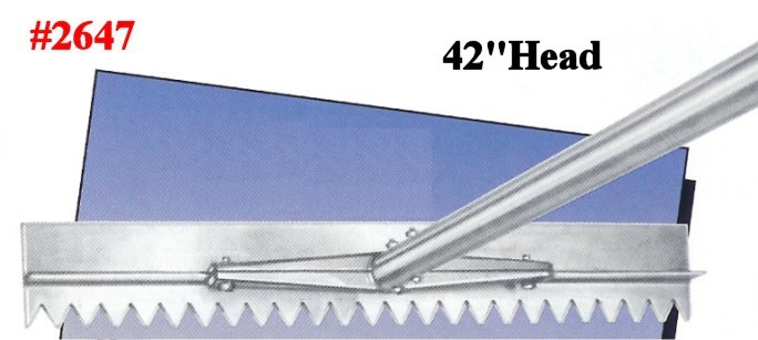 42" Magnesium Asphalt Finishing Lute W/7' Magnesium Handle