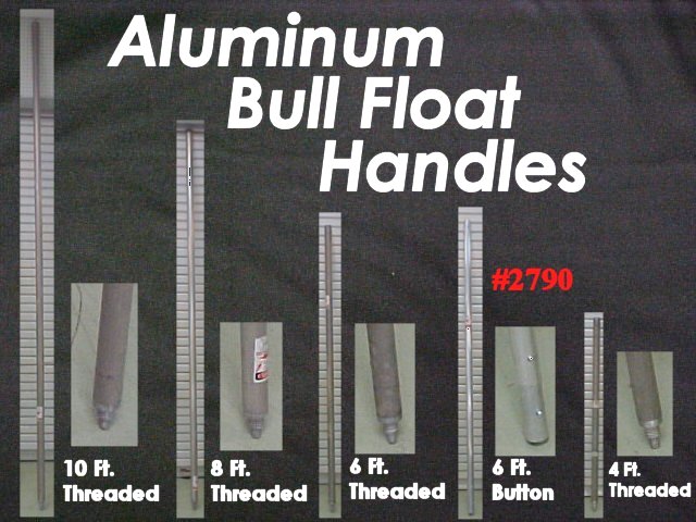 6' x 1-3/4" Aluminum Button Bull Float Handle With Insert