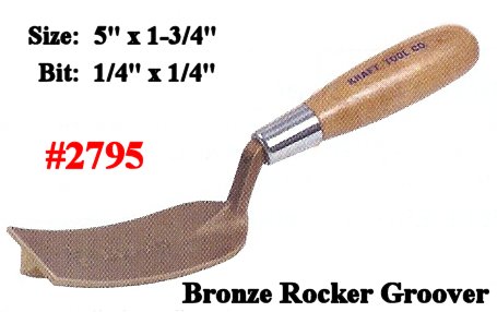 1/4" x 1/4" Bit 5" x 1-3/4" Bronze Rocker Groover