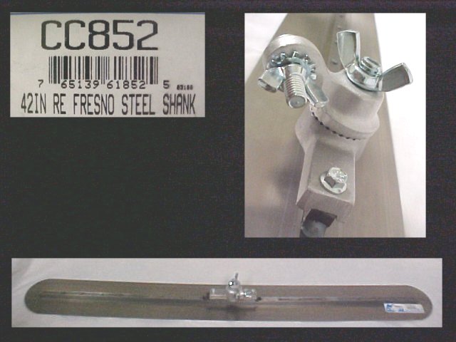 42" x 5" Round End Steel Fresno Trowel With Angle Bracket