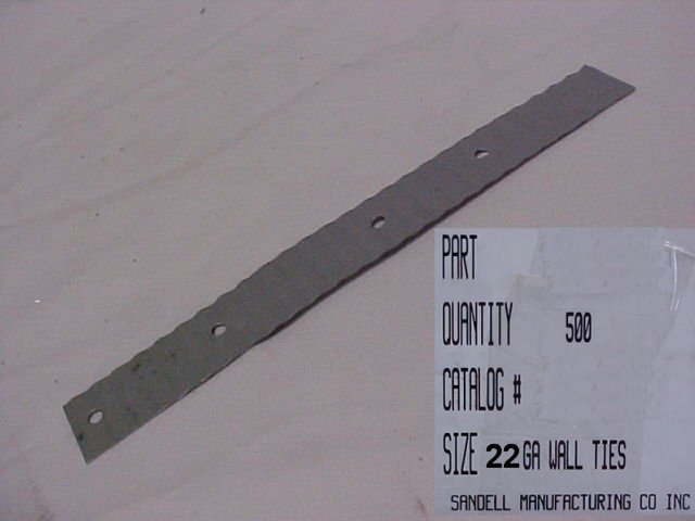 22 Gauge Galvanized Corrugated Wall Ties - 500 Count Box