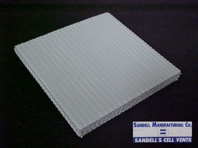 Sandell Manufacturing 200 Pcs./Box Gray Cell Vents 3-1/2" x  3-1/2"