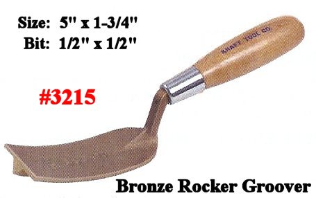 1/2" x 1/2" Bit 5" x 1-3/4" Bronze Rocker Groover