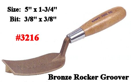 3/8" x 3/8" Bit 5" x 1-3/4" Bronze Rocker Groover