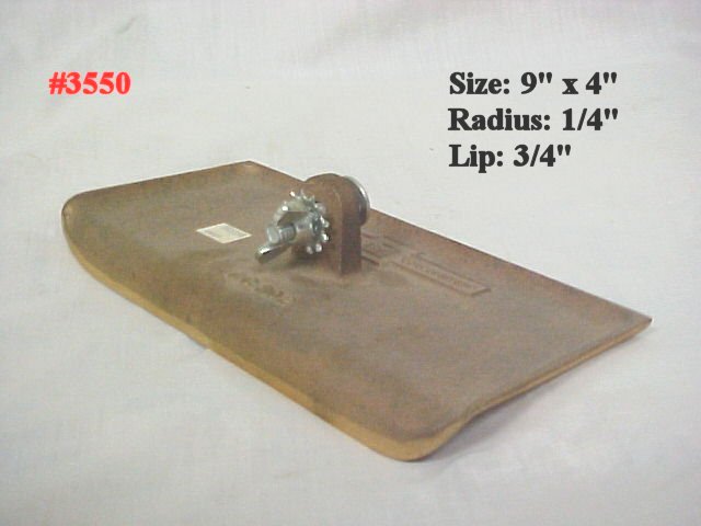 9" x 4" Bronze Walking Concrete Edger - Radius 1/4", Lip 3/4"
