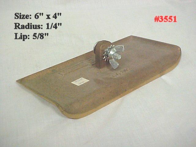 6" x 4" Bronze Walking Edger - Radius 1/4", Lip 5/8"