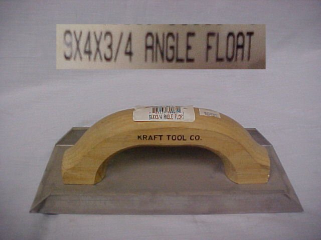 9" x 4" Kraft Lightweight Magnesium Angle Float Plaster Tool