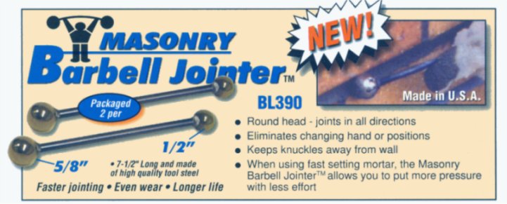 5/8" - 1/2" Masonry Barbell Jointer