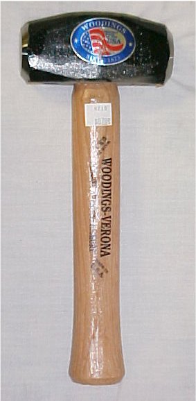 3 Lb. Stone Mason's Hand Drill Hammer With 10" Hickory Handle