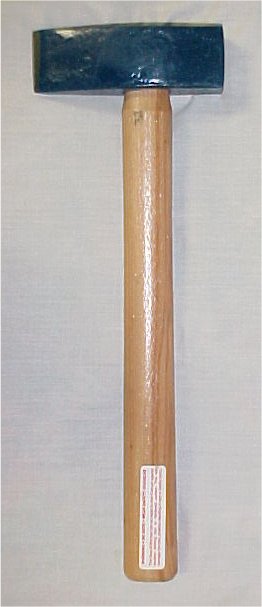 3 lb. Tempered Steel Stone Mason's Hammer W/16" Wood Handle
