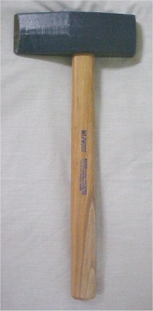 4 Lb. Bon Tempered Steel Stone Mason's Hammer W/16" Wood Handle
