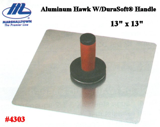 13" x 13" Marshalltown Aluminum Hawk W/DuraSoft® Handle