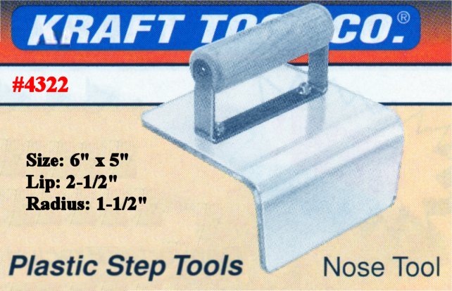 6" x 5" Plastic Nose Step Tool With 1-1/2" Radius & 2-1/2" Lip