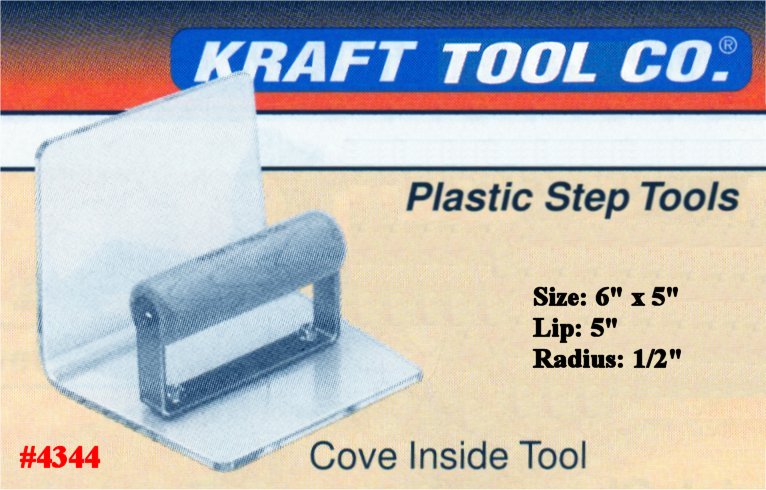 6" x 5" Plastic Cove Inside Step Tool, 1/2" Radius & 5" Lip
