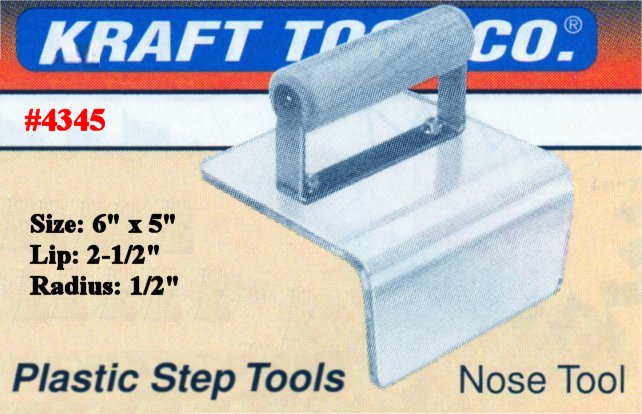 6" x 5" Plastic Nose Step Tool With 1/2" Radius & 2-1/2" Lip