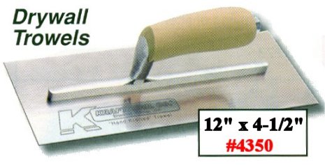 12" x 4-1/2" Stainless Steel Eifs Drywall & Plaster Trowel Tool