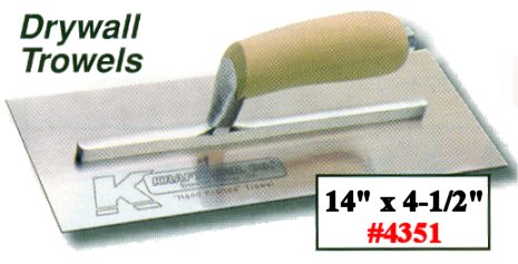 14" x 4-1/2" Stainless Steel Eifs Drywall & Plaster Trowel Tool