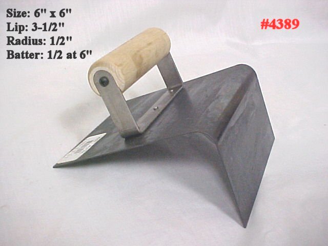 7" x 6" Outside Step Tool Lip 3-1/2", Radius 1/2" Batter 1/2"at 6"