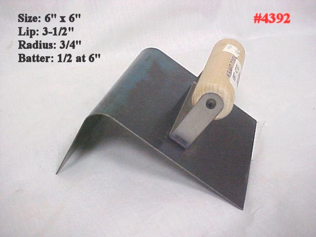 7" x 6" Outside Step Tool Lip 3-1/2", Radius 3/4" Batter 1/2"at 6"