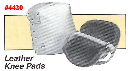 Soft Felt Lined Leather Knee Pads With Single Adjustable Strap