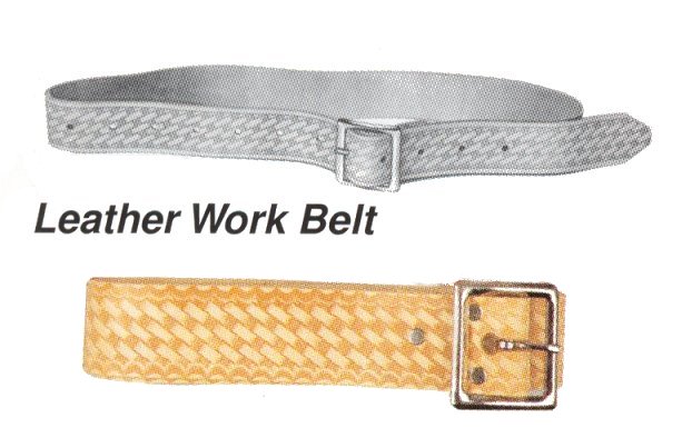 Leather Work Belt For Nail Bags & Tool Pouches - 29" To 46"