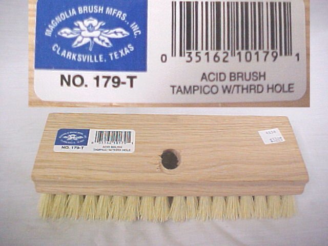 Magnolia Brush Mason's Cleaning Acid Brush With Threaded Hole