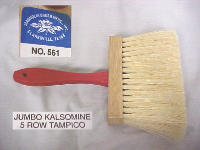 Jumbo Kalsomine 5 Row Tampico Magnolia Masonry Cleaning Brush