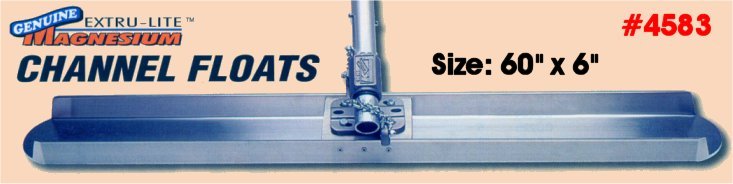 60" x 6" Magnesium Channel Float W/EZY-Tilt® Bracket