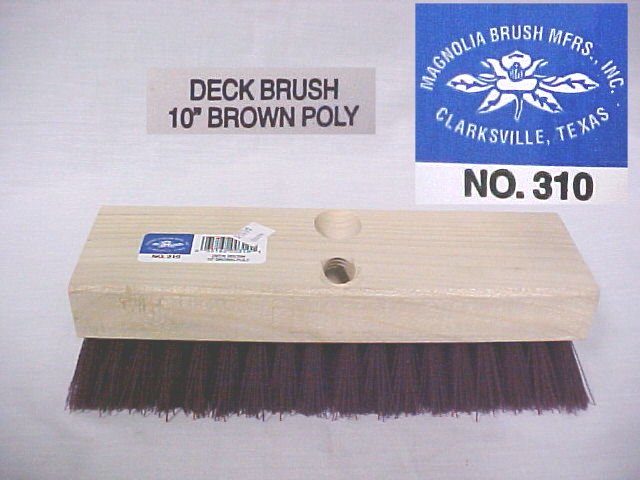 10" Magnolia Brush Brown  Acid-Proof Poly Masonry Deck Brush