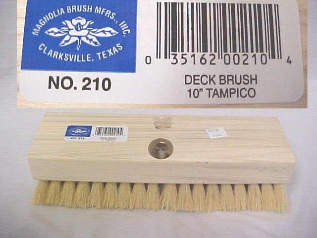 10" Magnolia Brush Masonry Cleaning Tampico Deck Scrub Brush
