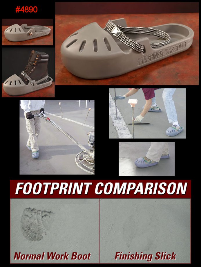 Concrete Finishing Overshoes Strap On Shoes Boots Knee Pads Boards Molded Foam Rubber Cushion