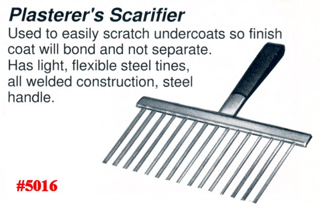 12" Plasterer's Undercoat Scarifier - Steel Tines