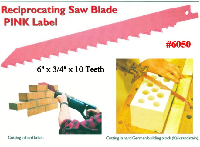 Pink Label Tungsten Carbide Self-Sharpening Reciprocating Saw Blade