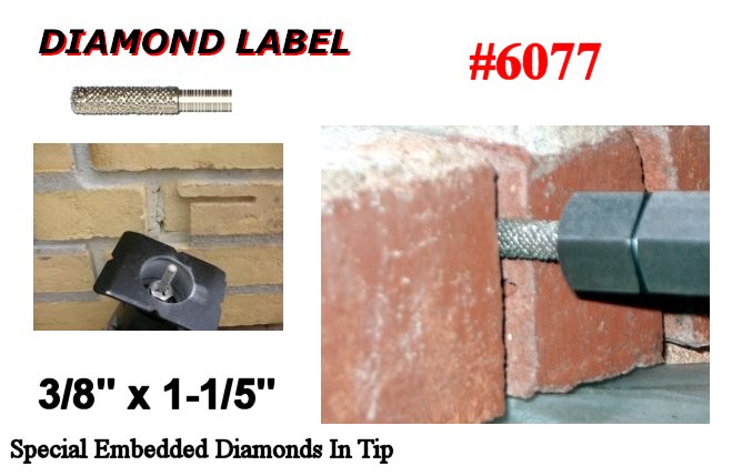 3/8" Diamond Angle Grinder Mortar Joint Tuck-Pointing Router Tip