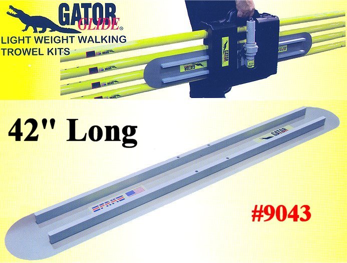 42" Round End GatorTools Light Weight Walking Trowel Kit