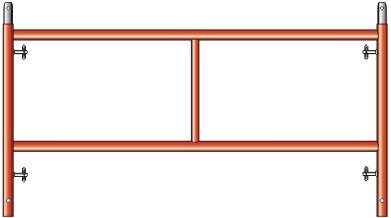 5' X 2'1" Single Ladder Industrial Contractor Construction Company Equipment Scaffold Jack Portable Scaffolding System Frame