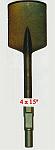 4" x 15" New England Carbide Clay Spade For Spline Drive