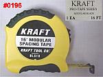 Kraft 16' Brick Mason's Modular Markings Measuring Tape