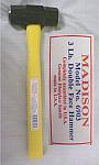 3 Lb. Madison Double Face Masonry Stone Working Hammer