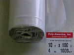 10' x 100' x 4 MIL 1000 Sq. Ft. Clear Polyethylene Sheeting