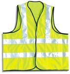 2XL Yellow Safety Vest With Reflective Strips