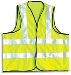 XL Yellow Safety Vest With Reflective Strips